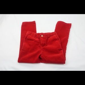 Ralph Lauren Girls Red Corduroy Straight Pants 5